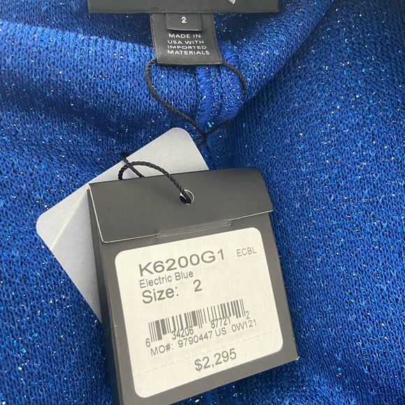 St. John Electric Blue Shimmery Blazer - Picture 6 of 10